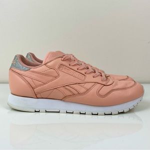 Reebok Women’s Classic Leather Pink/Coral Athletic Shoes Size 7.0 (Sample)